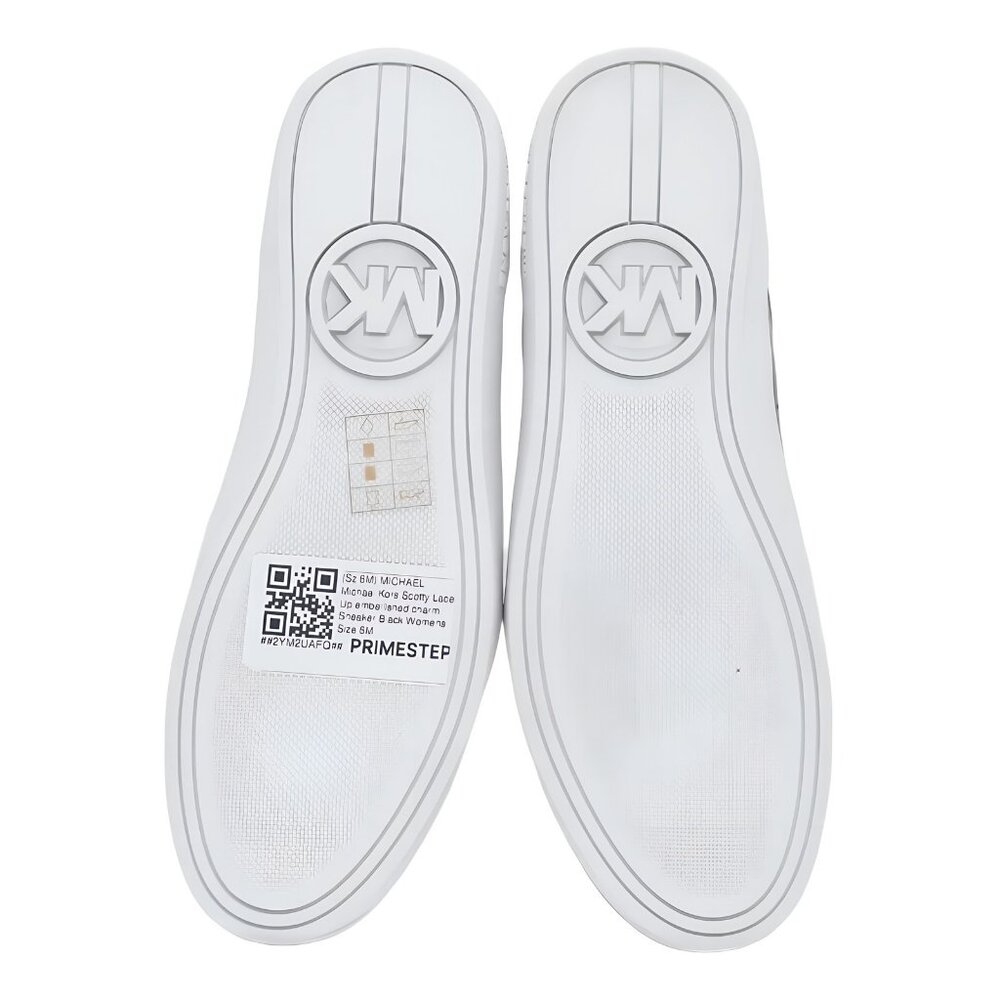 Michael Kors Scotty Lace-Up Embellished Charm Sneaker Black 6M - Picture 6 of 6